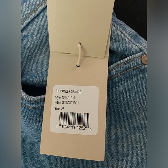 NWT Mother The Rambler Zip Ankle Going Dutch Wash Size 23 - Picture 11 of 13